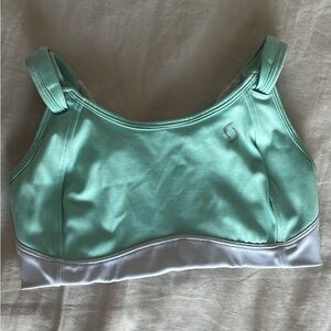 Women's Mint Green and White Brooks Sports Bra